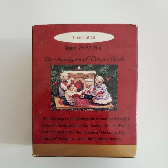 Hallmark Keepsake Ornament 1993 -  Bearnadette Bearinger Bear Reading Book - Picture 2 of 3